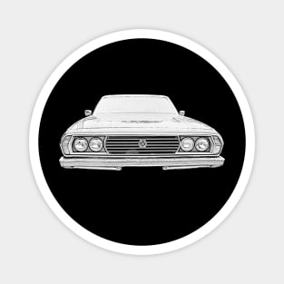 Leyland P76 1970s Australian classic car monochrome Magnet